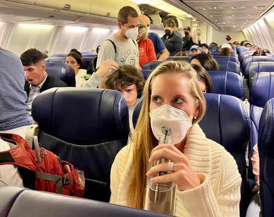 SIP Airtight Drinking Valve:  Safely drink on planes and airports without removing your mask