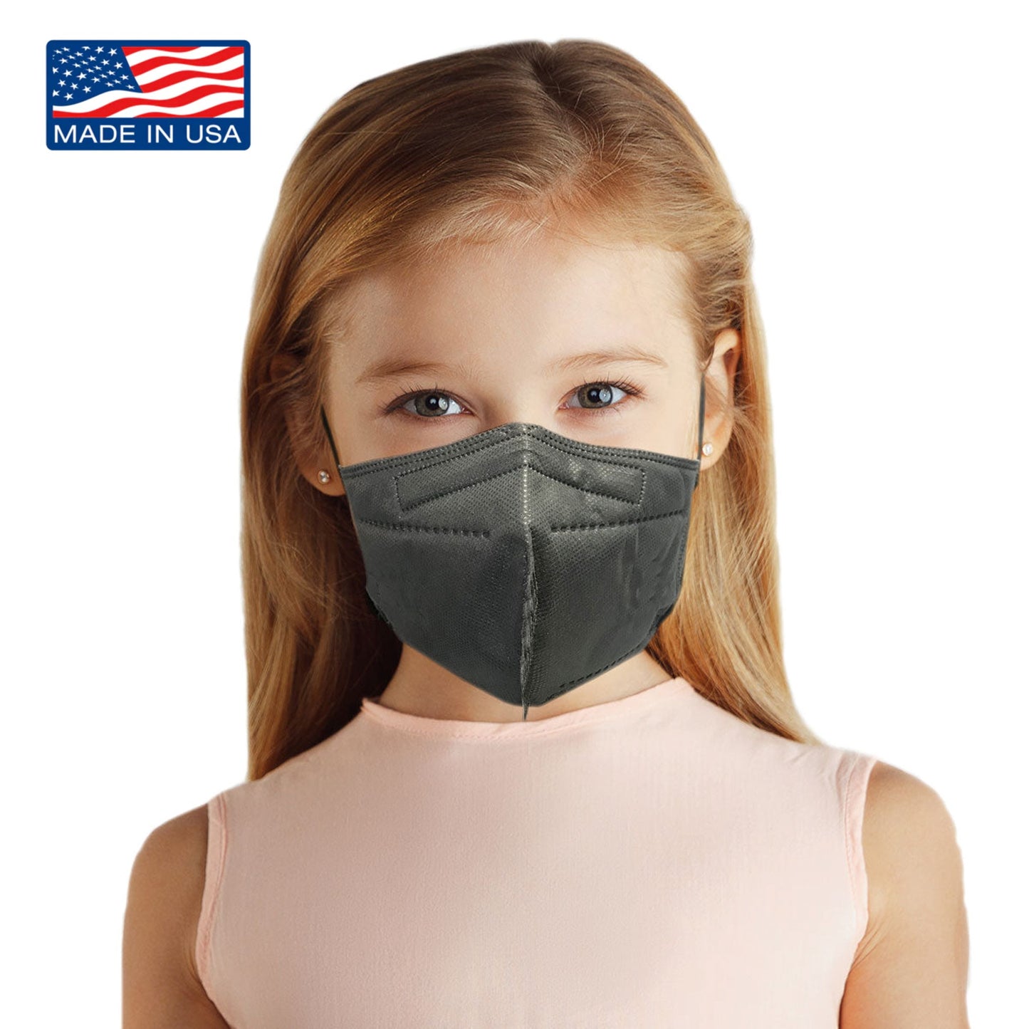M95c: child size American-made KN95, Premium 5-Layer ASTM Level-3 Mask (5 Pack)